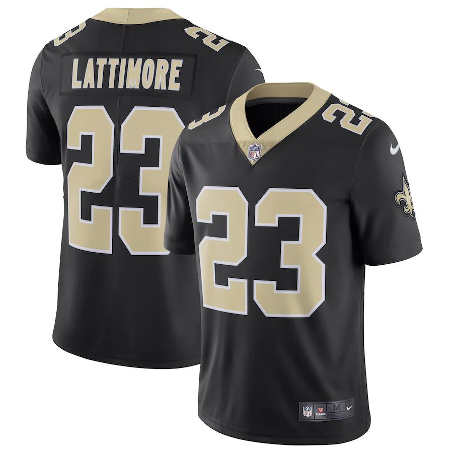 Men New Orleans Saints #23 Marshon Lattimore Nike Black Vapor Limited NFL Jersey->new orleans saints->NFL Jersey
